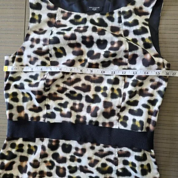 Chic Leopard Print Sleeveless dress - Size 6P - Picture 7 of 8